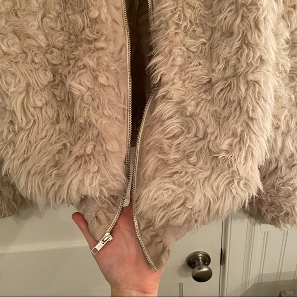 Reformation Freddie Faux Fur Bomber Jacket - Picture 5 of 5